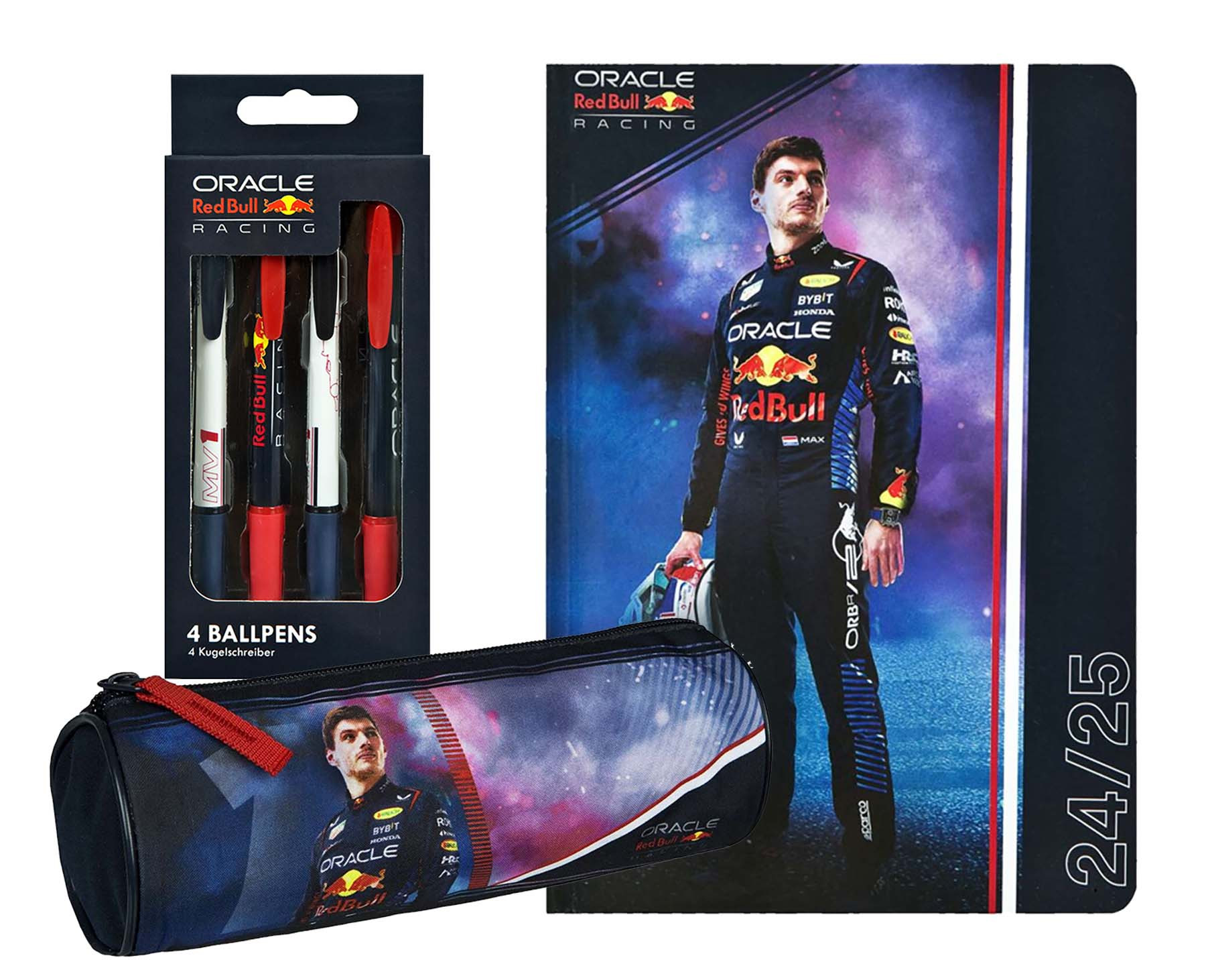 Max Verstappen Agenda Pennen en Etui - Set - Formule 1 - Back to School