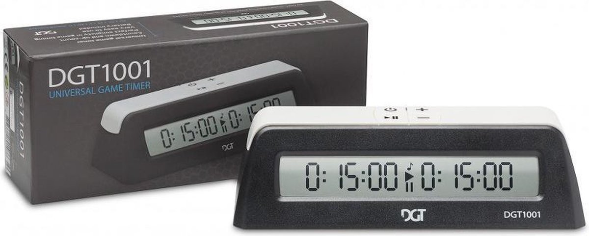 Schaakklok - Spel Timer - DGT 1001 - Zwart / Wit 