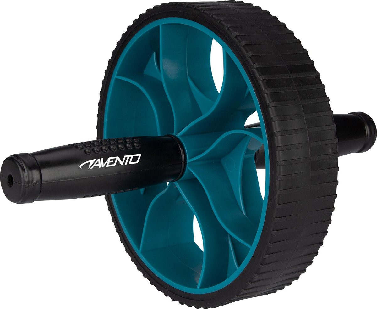 Avento Fitness Power Ab-Roller - Buikspier Trainer - Zwart / Blauw