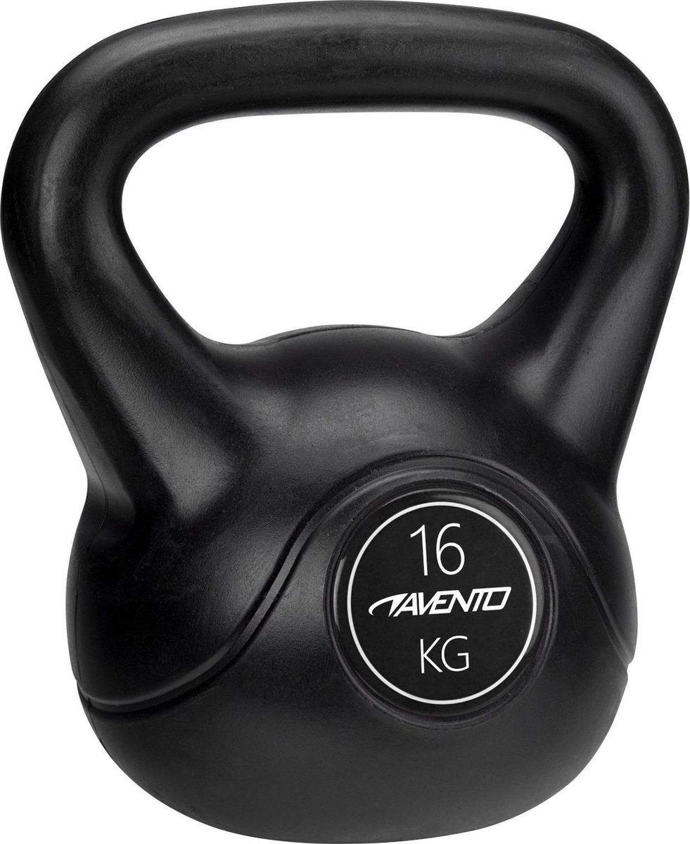 Avento Fitness Kettlebel 16 KG - Zwart