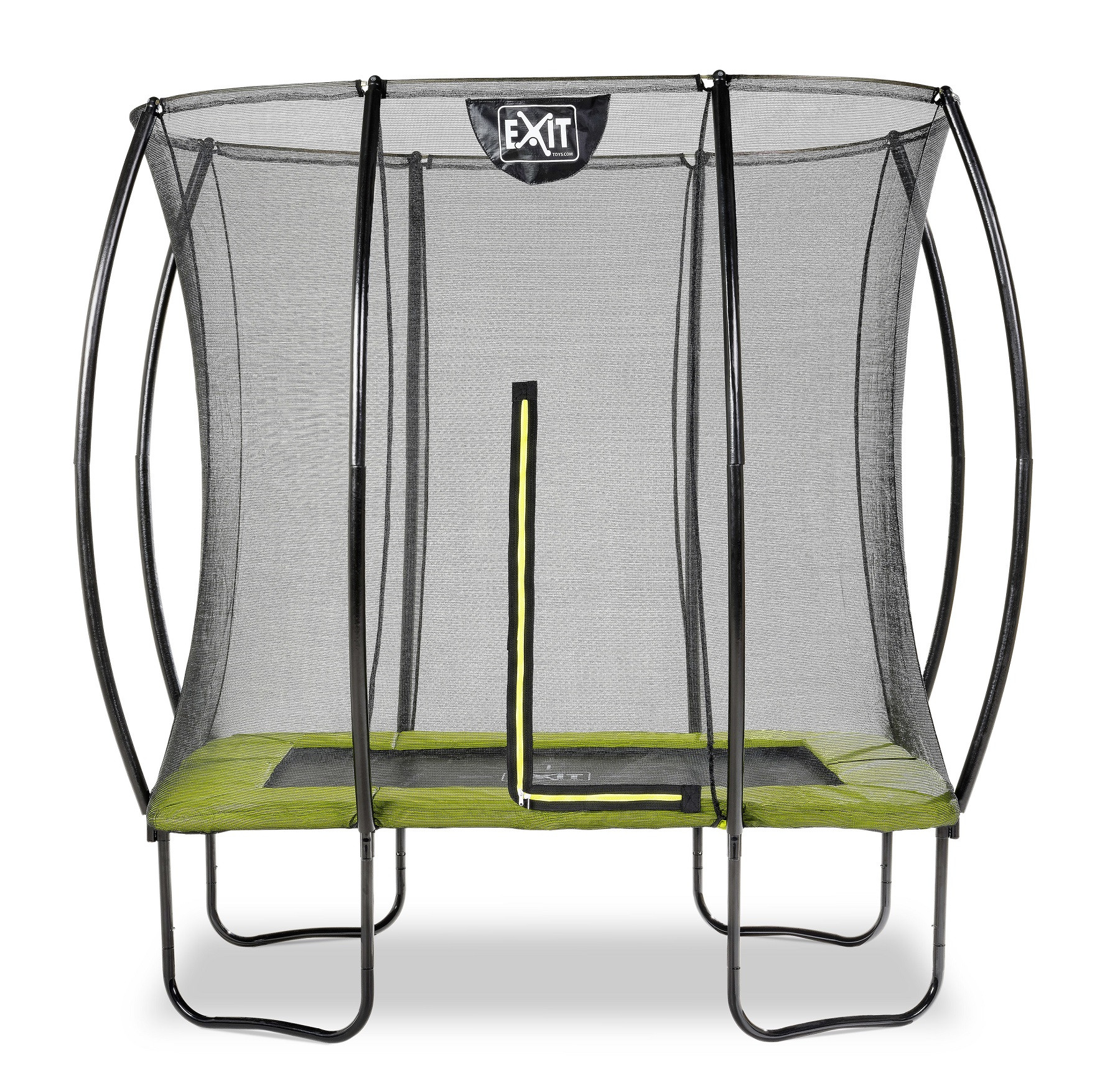 EXIT Trampoline Silhouette met Veiligheidsnet - 214 x 153 cm - Lime