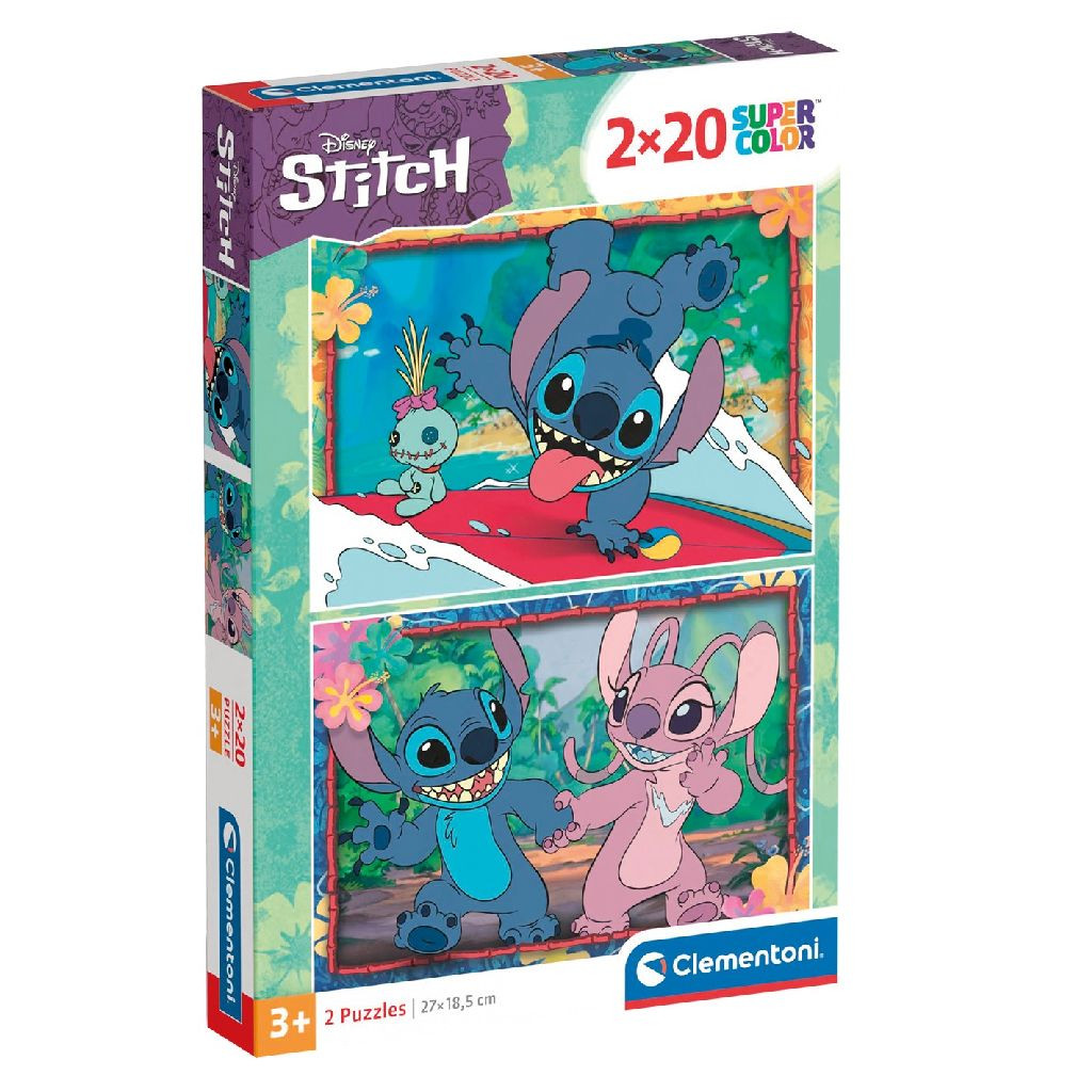 Clementoni Stitch Puzzel - 2 x 20 stukjes