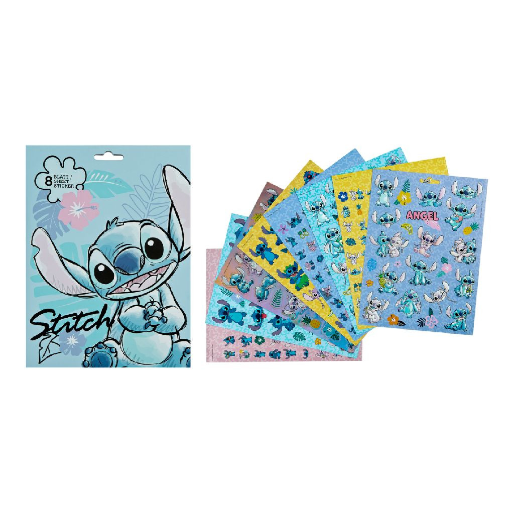 Stitch Sticker Vellen - 8 stuks