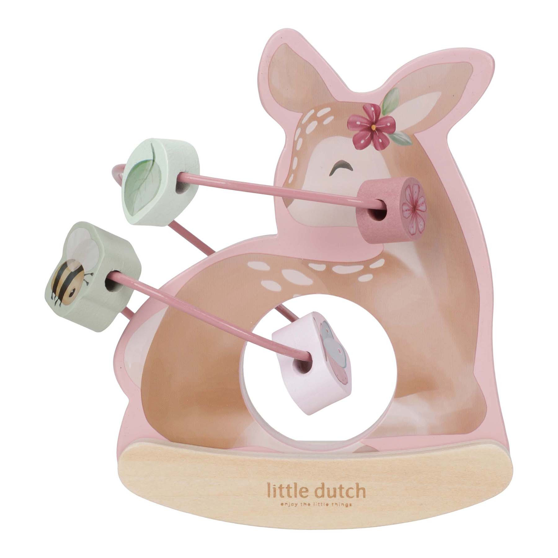 Little Dutch Fairy Garden Wiebeldier Hert - Hout FSC - Roze