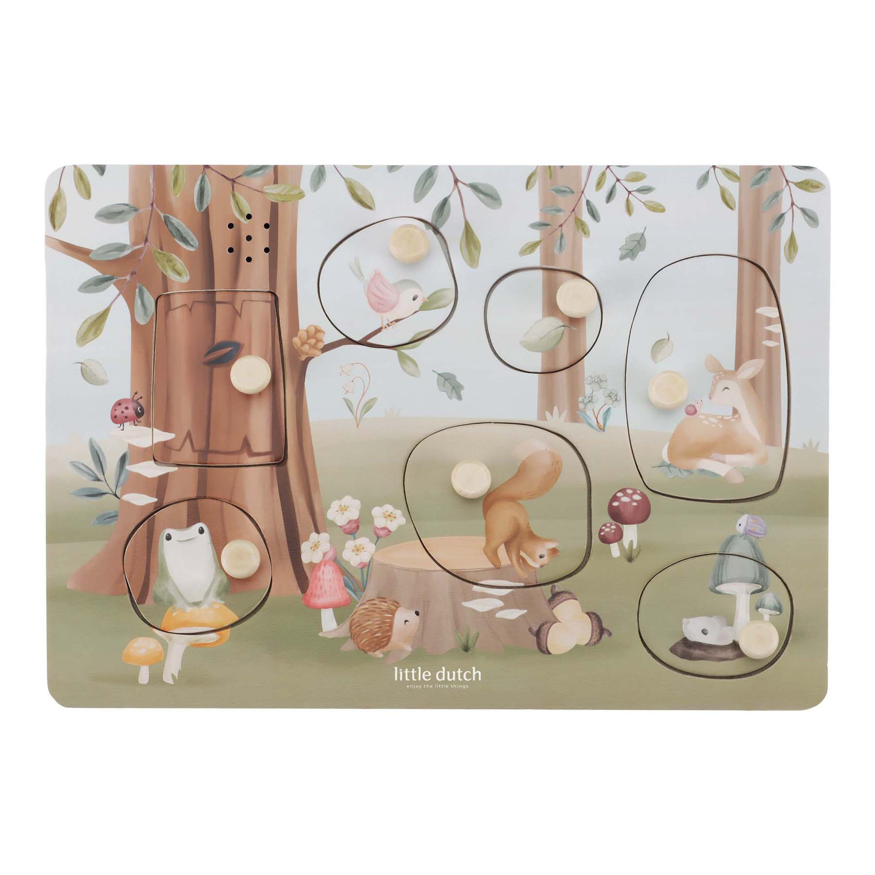 Little Dutch Forest Friends Geluidenpuzzel - Hout FSC