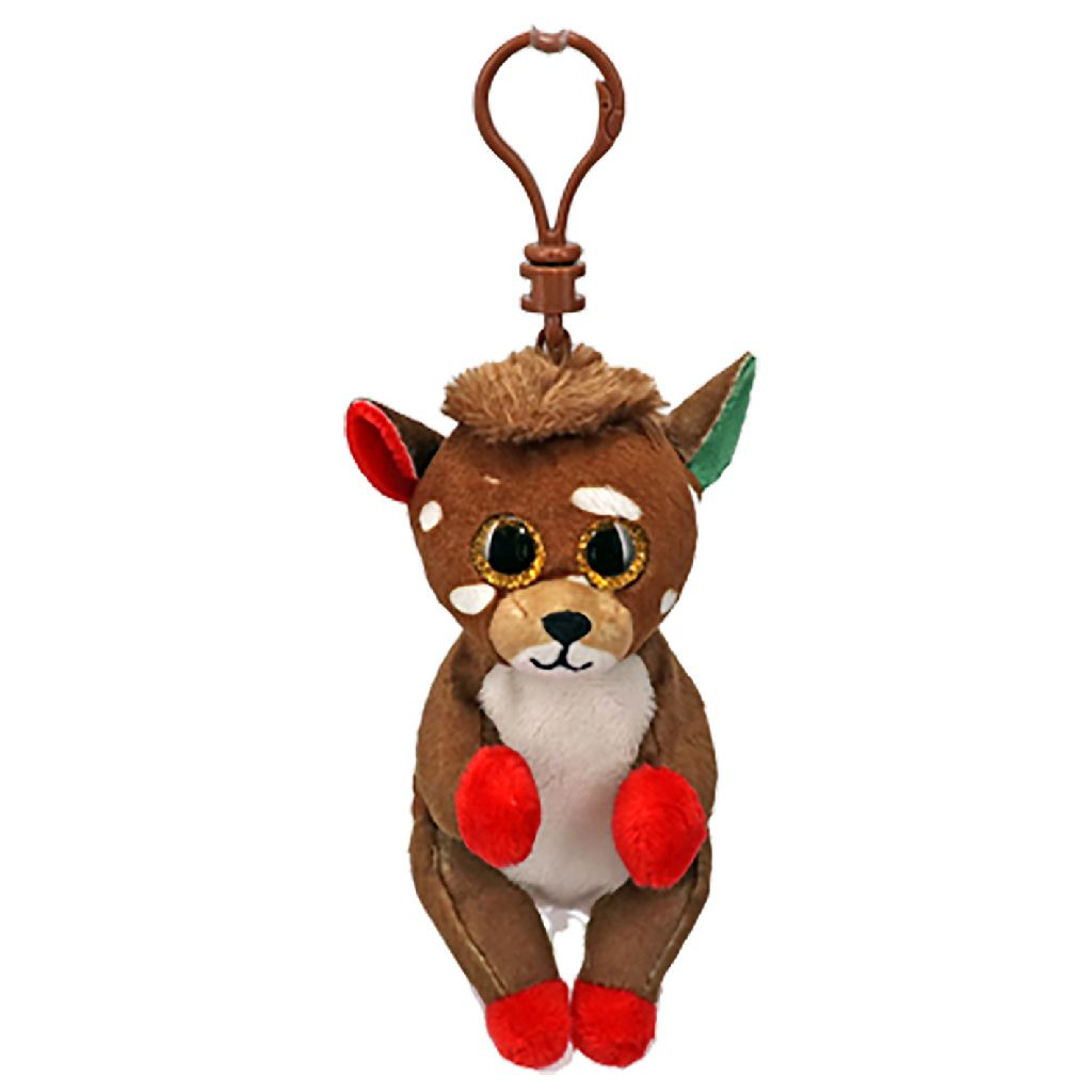 Ty Beanie Boo Clip Christmas - Juno Reindeer - 7 cm