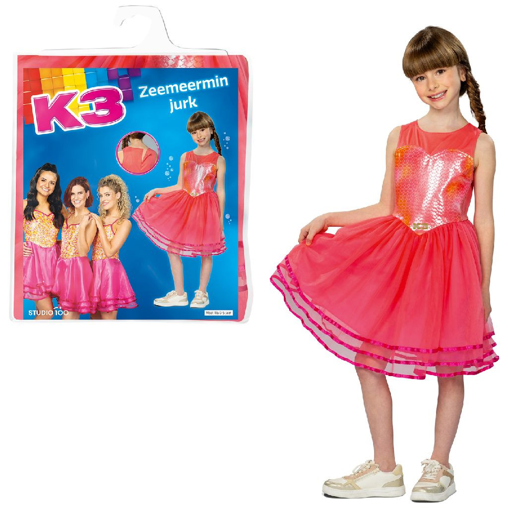 K3 Verkleedjurk Lied van de Zeemeermin - 3-5 Jaar - Maat 116