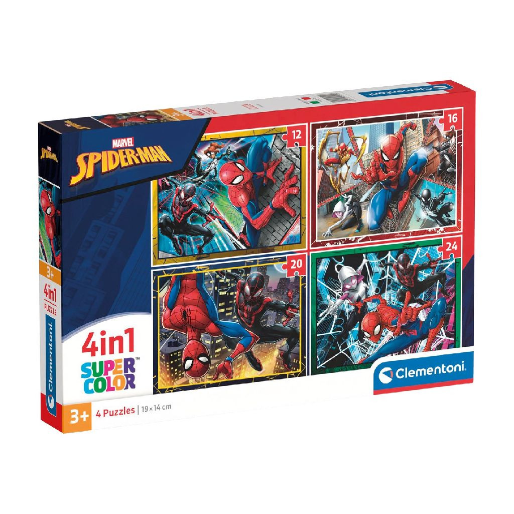 Clementoni Spiderman Puzzel 4 In 1