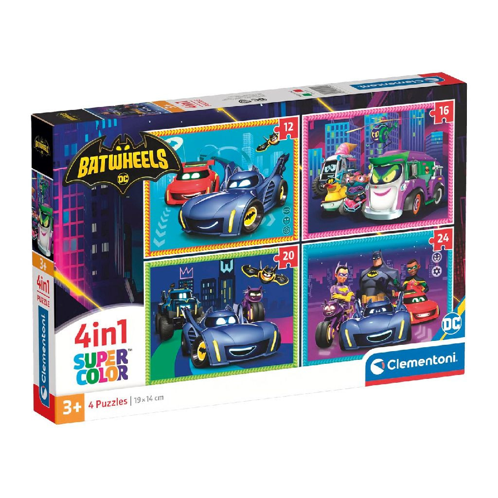 Clementoni Batwheels Puzzel 4 In 1