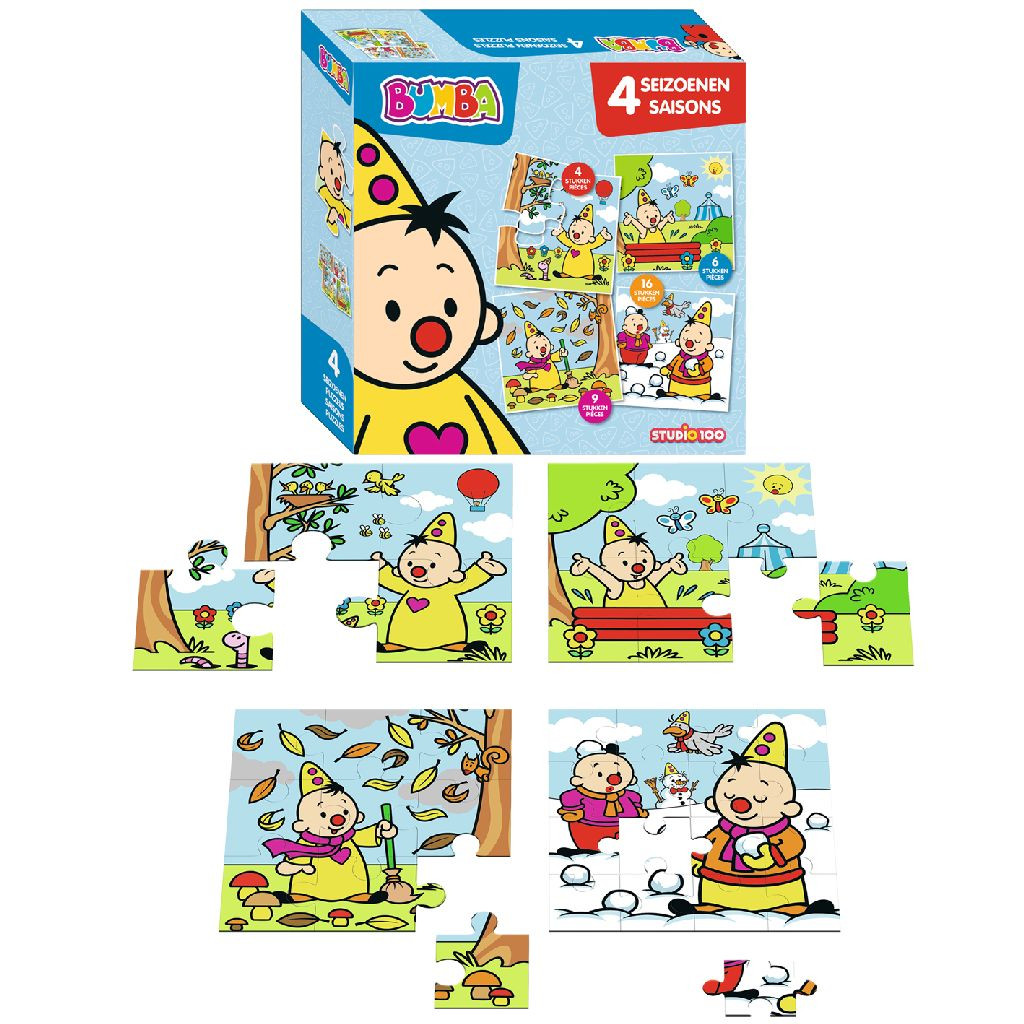 Bumba Puzzel - 4 In 1 - 4 / 6 / 9 / 16 stukjes