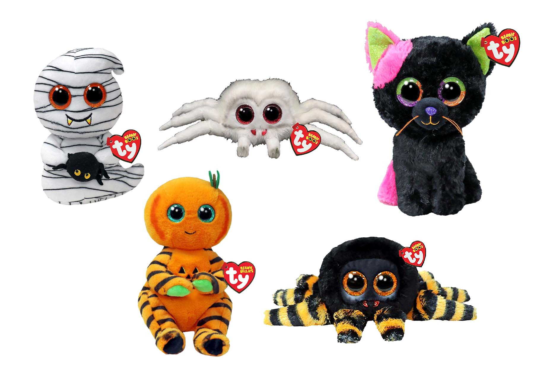 Ty Beanie Boo Halloween Pakket - met Charlotte, Oooky, Licorice, Trickster en Spinderella