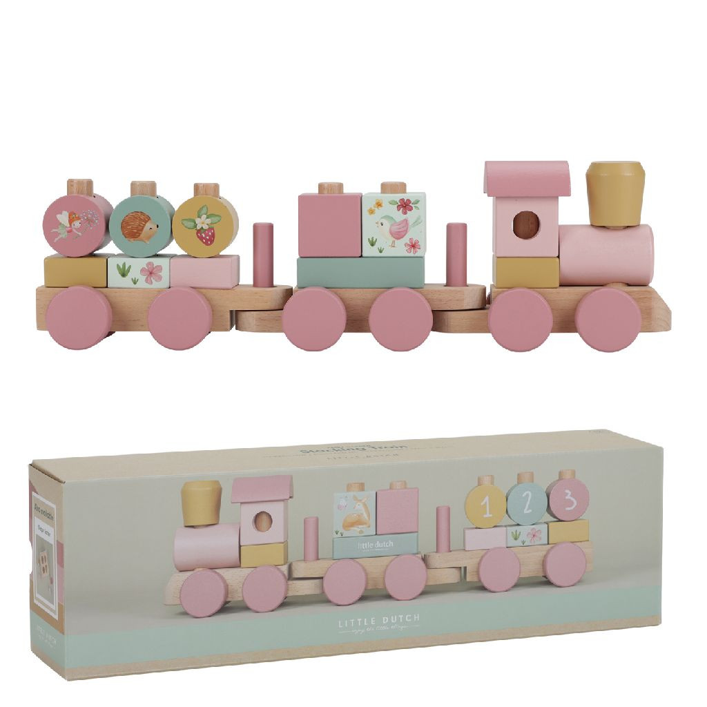 Little Dutch Fairy Garden Blokkentrein - FSC Hout - Roze