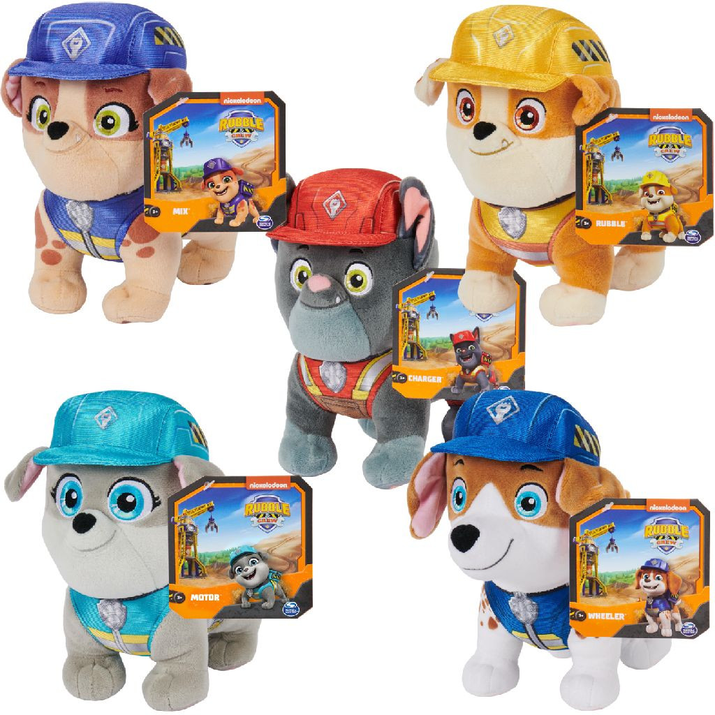 Paw Patrol Rubble & Crew Plush - Knuffel - Assortiment - Prijs per Stuk