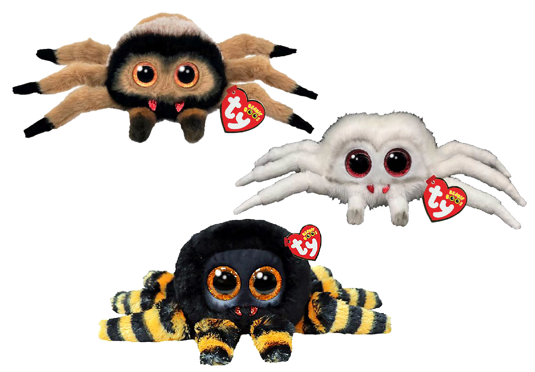 Ty Beanie Boo Halloween Spinnen Pakket - met Charlotte, Spinderella en Godfrey