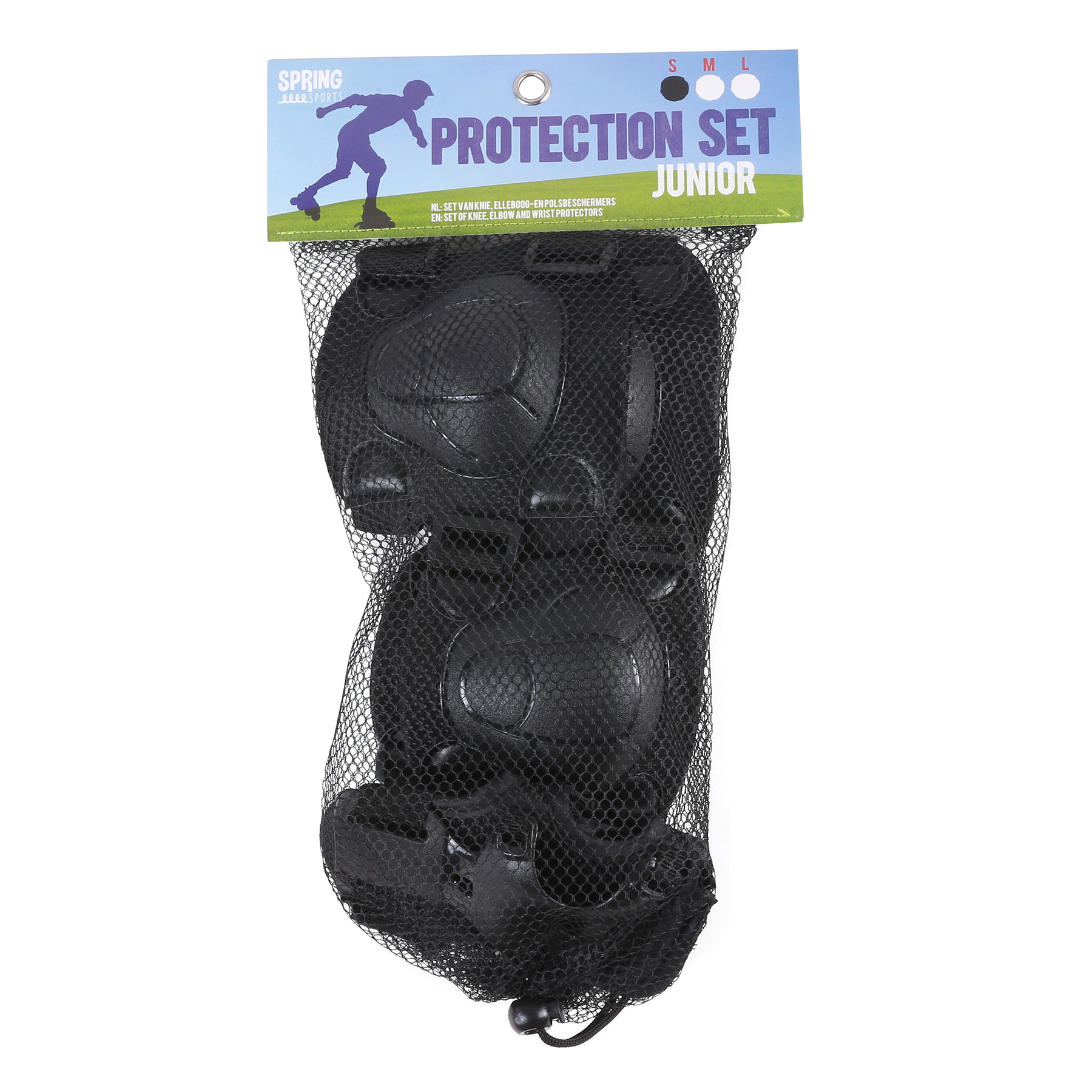 Beschermset van knie, elleboog- en polsbeschermers - Small - Zwart