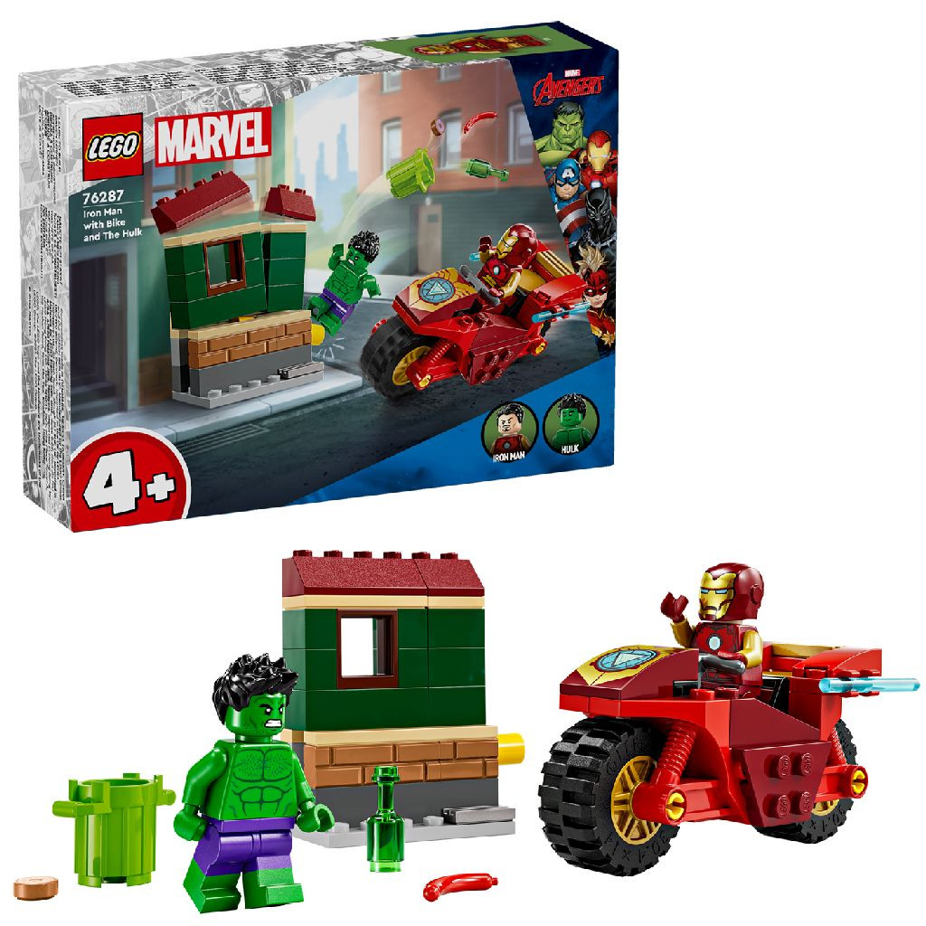 LEGO 76287 Super Heroes Marvel Iron Man en The Hulk met Motor