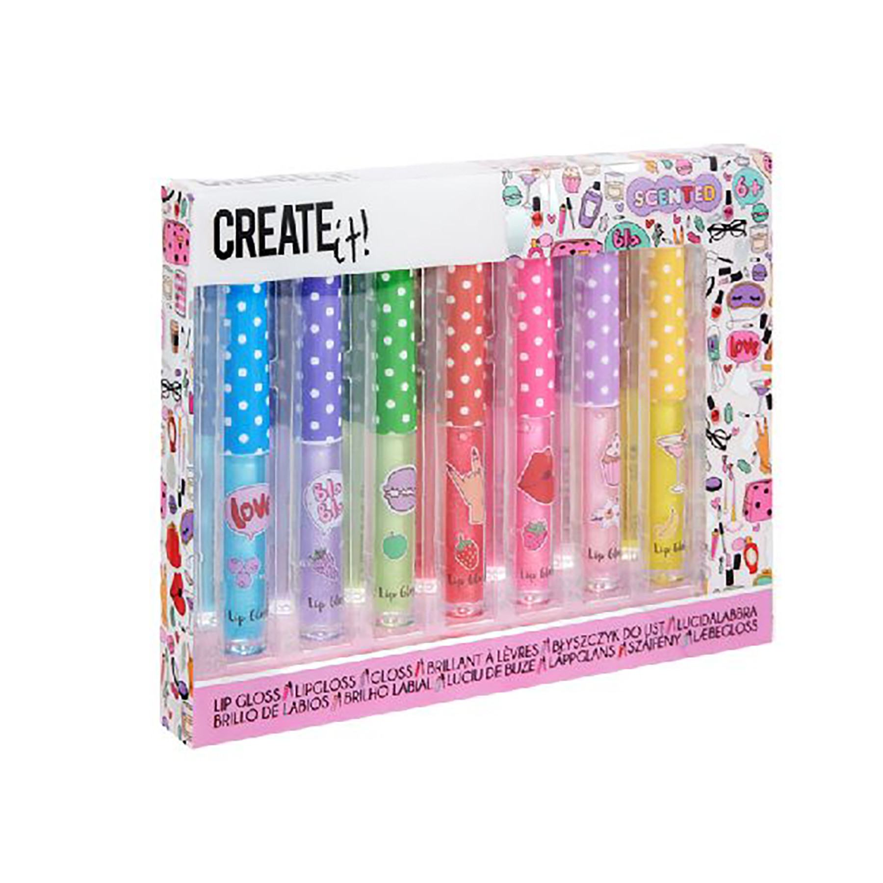 Create It! Lipgloss met Glitter en Geur - 7 Pack