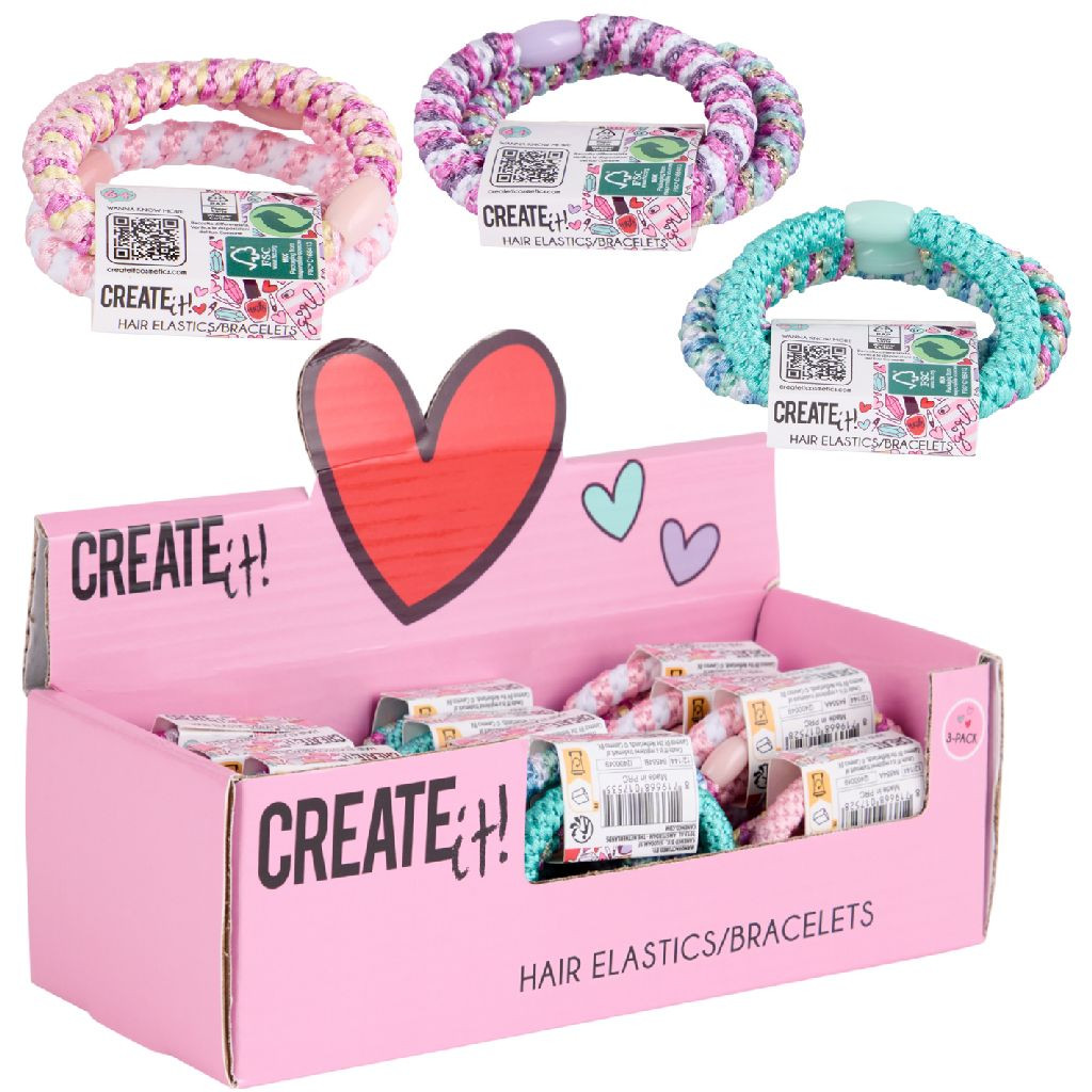 Create It! Haarelastiek - Assortiment - Prijs per Stuk