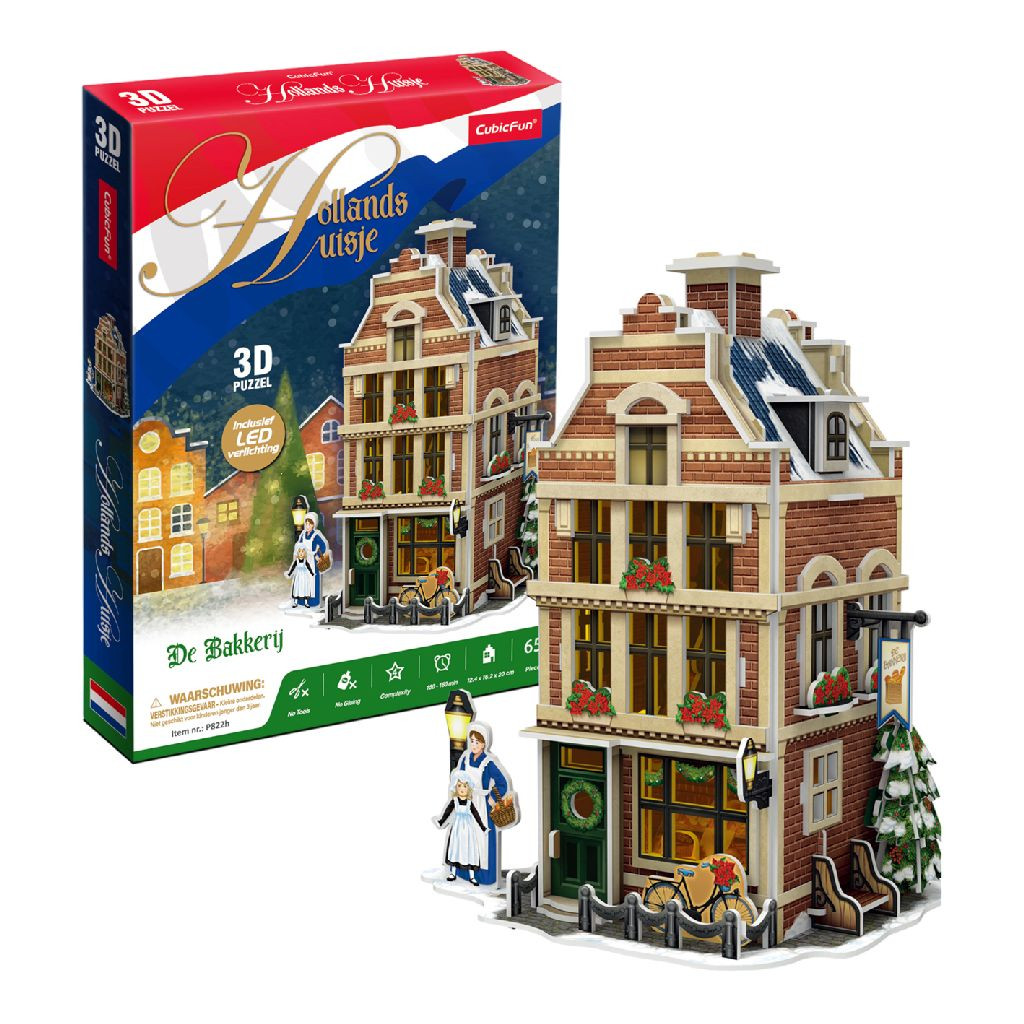 Cubic Fun Hollandse Bakkerij - 3D Puzzel - LED