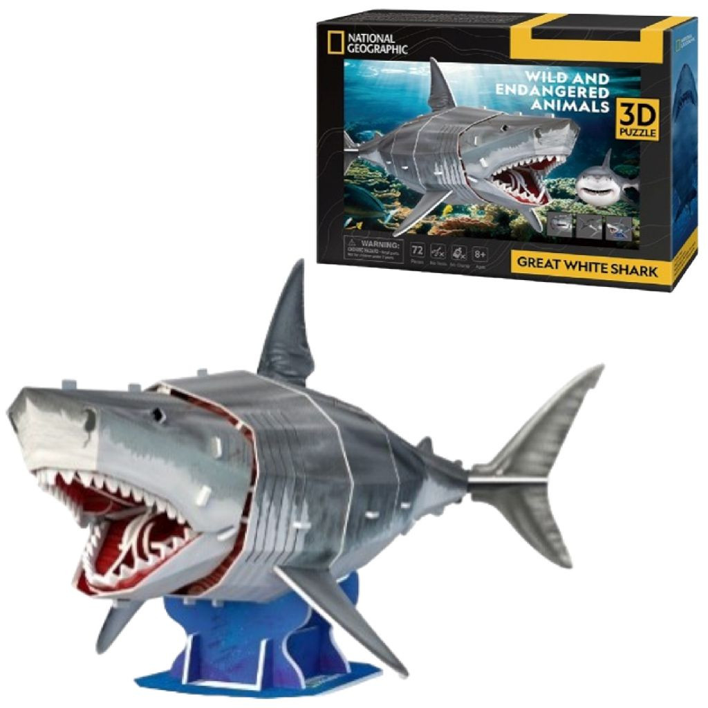 Cubic Fun Witte Haai - 3D Puzzel