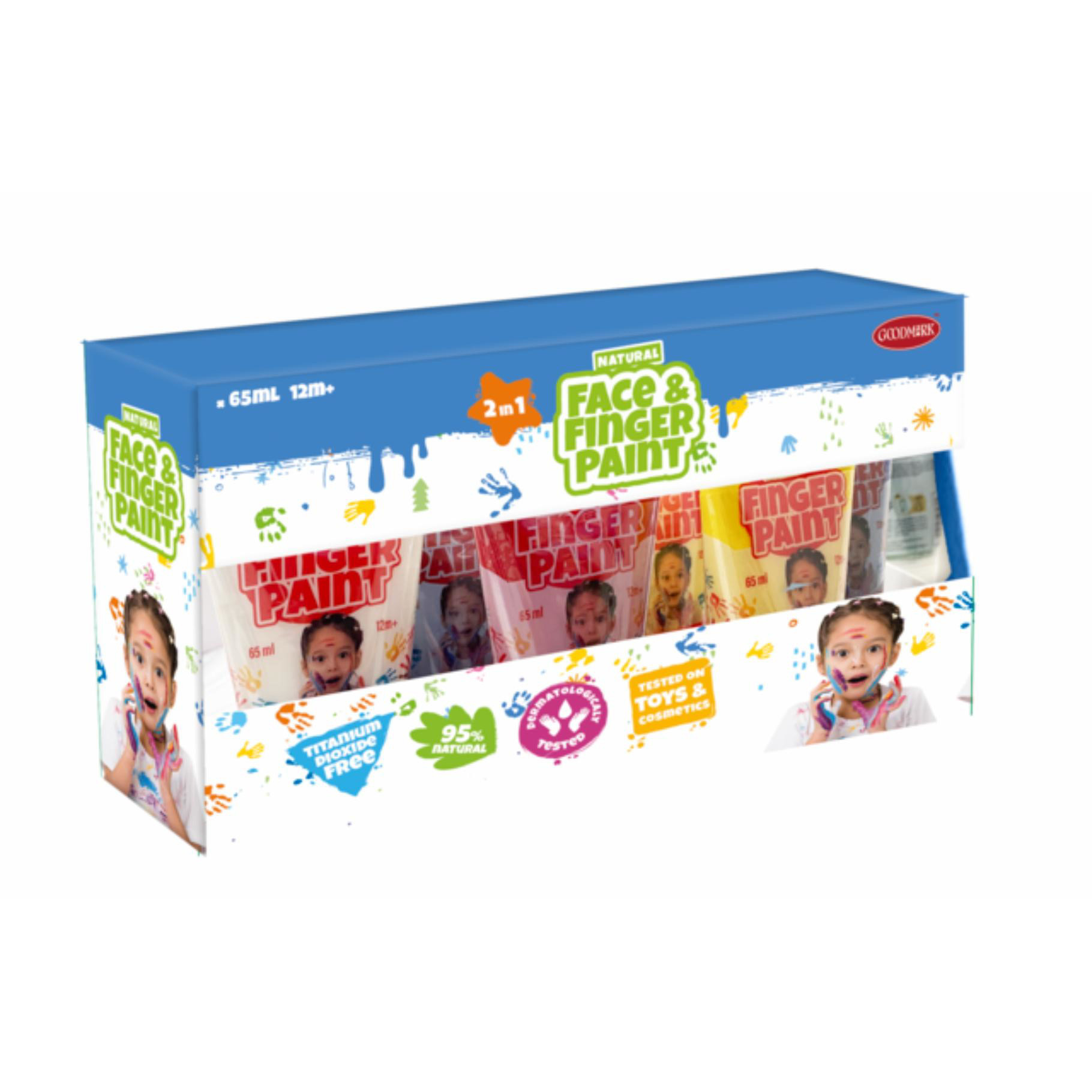 Natural Face & Finger paint 6-Pack