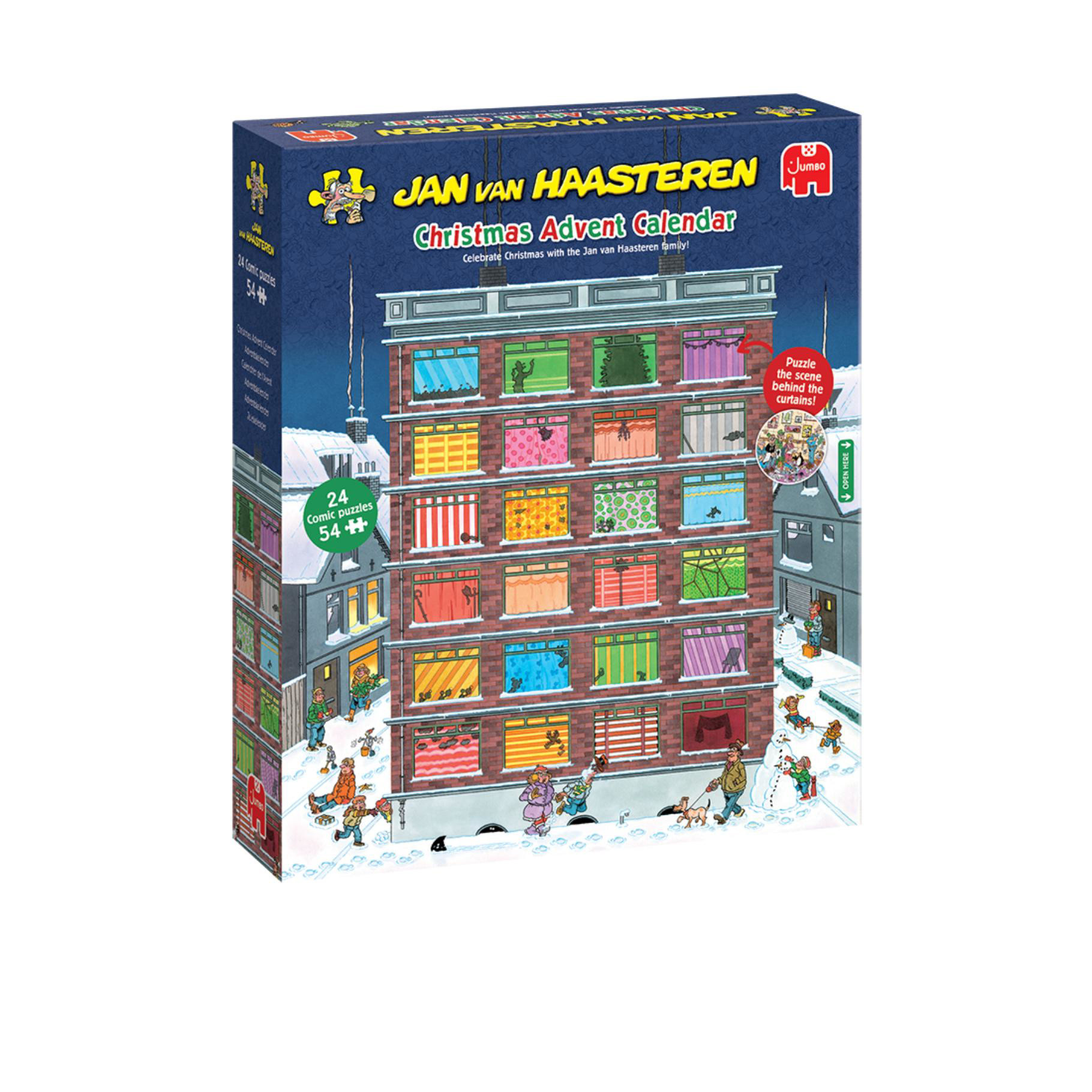 Jan van Haasteren Puzzel - Adventskalender - 24 x 54 stukjes