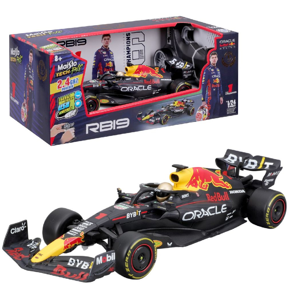 BBURAGO Maisto Red Bull Max Verstappen Rb19 1:24 Rc Radio Control 