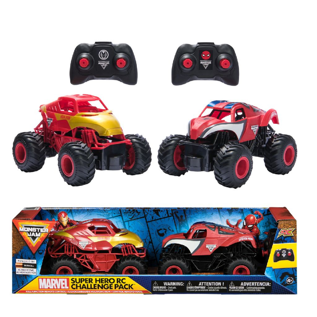 Monster Jam Spider Man en Iron Man RC Auto 1:24 - 2-Pack