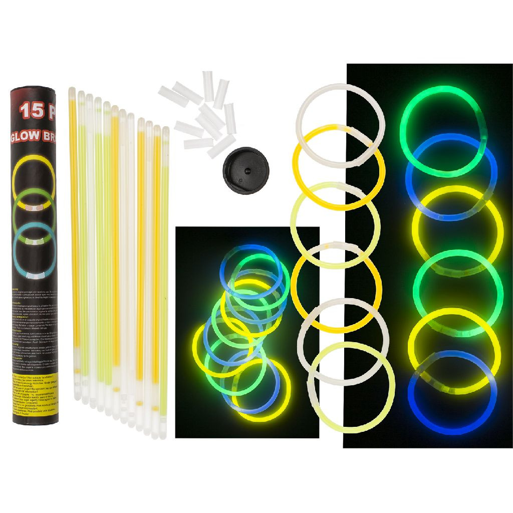 Armbandjes Glow in the Dark - 15 stuks - Assortiment - Prijs per Stuk