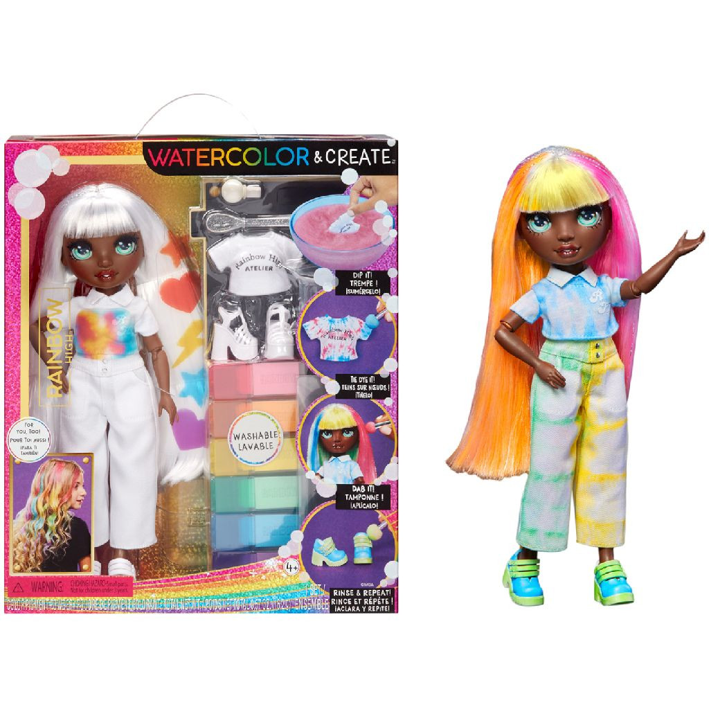 Rainbow High Watercolour & Create - Modepop - Groene Ogen