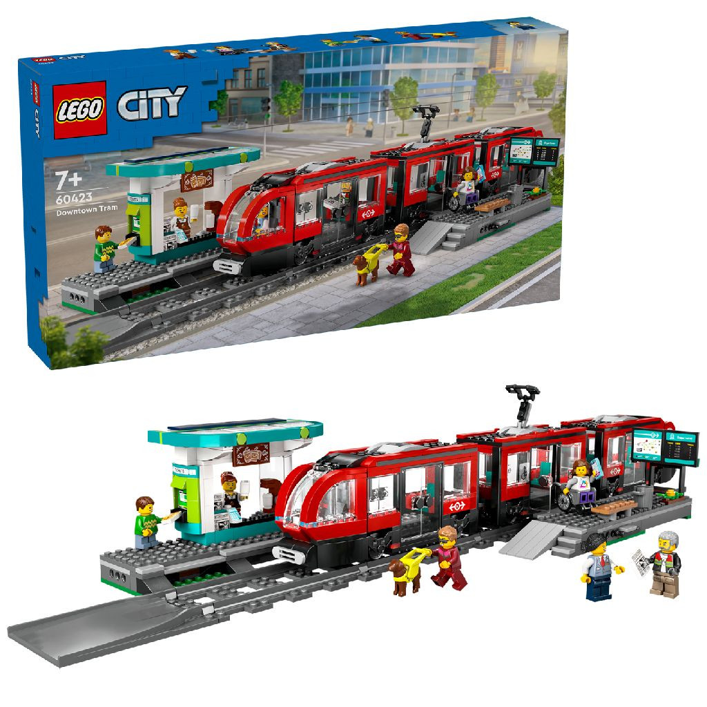 LEGO 60423 City Treinen Stadstram en Station