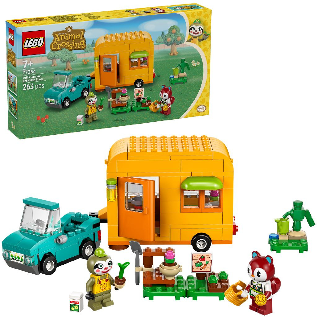 LEGO 77054 Animal Crossing - Leifs Caravan en Winkel