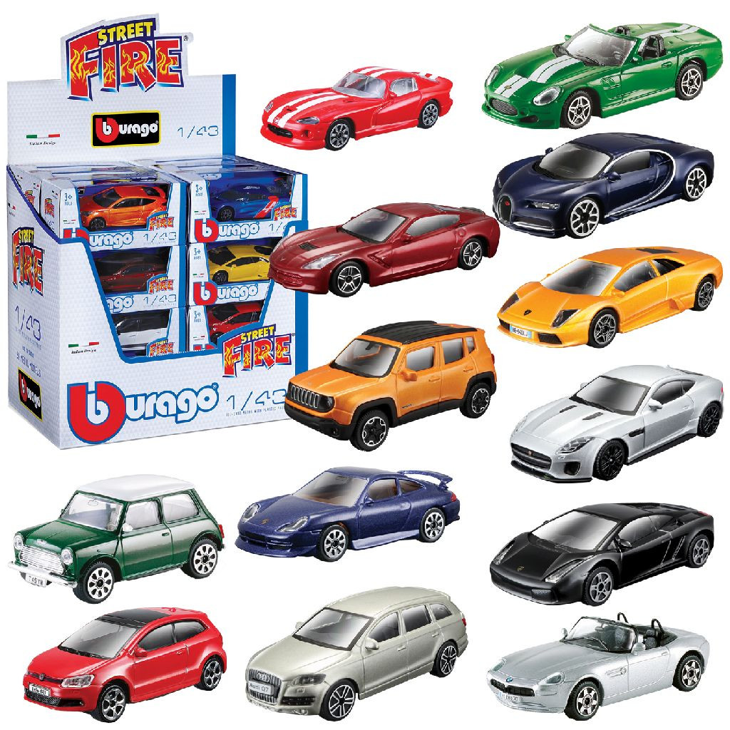Burago Auto - Street Fire - 1:43 - Assortiment - Prijs per Stuk