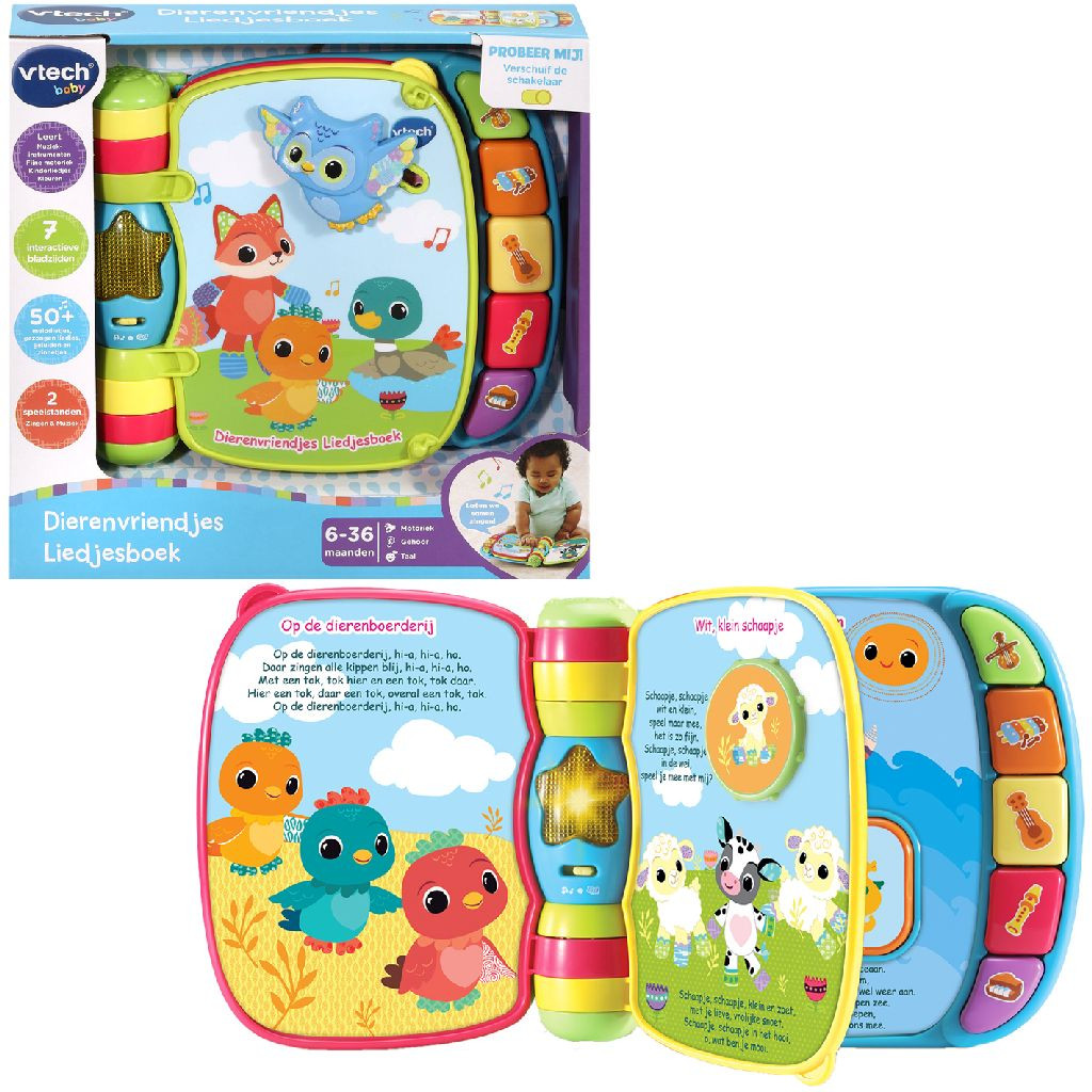 Vtech Baby Dierenvriendjes Liedjesboek - Blauw