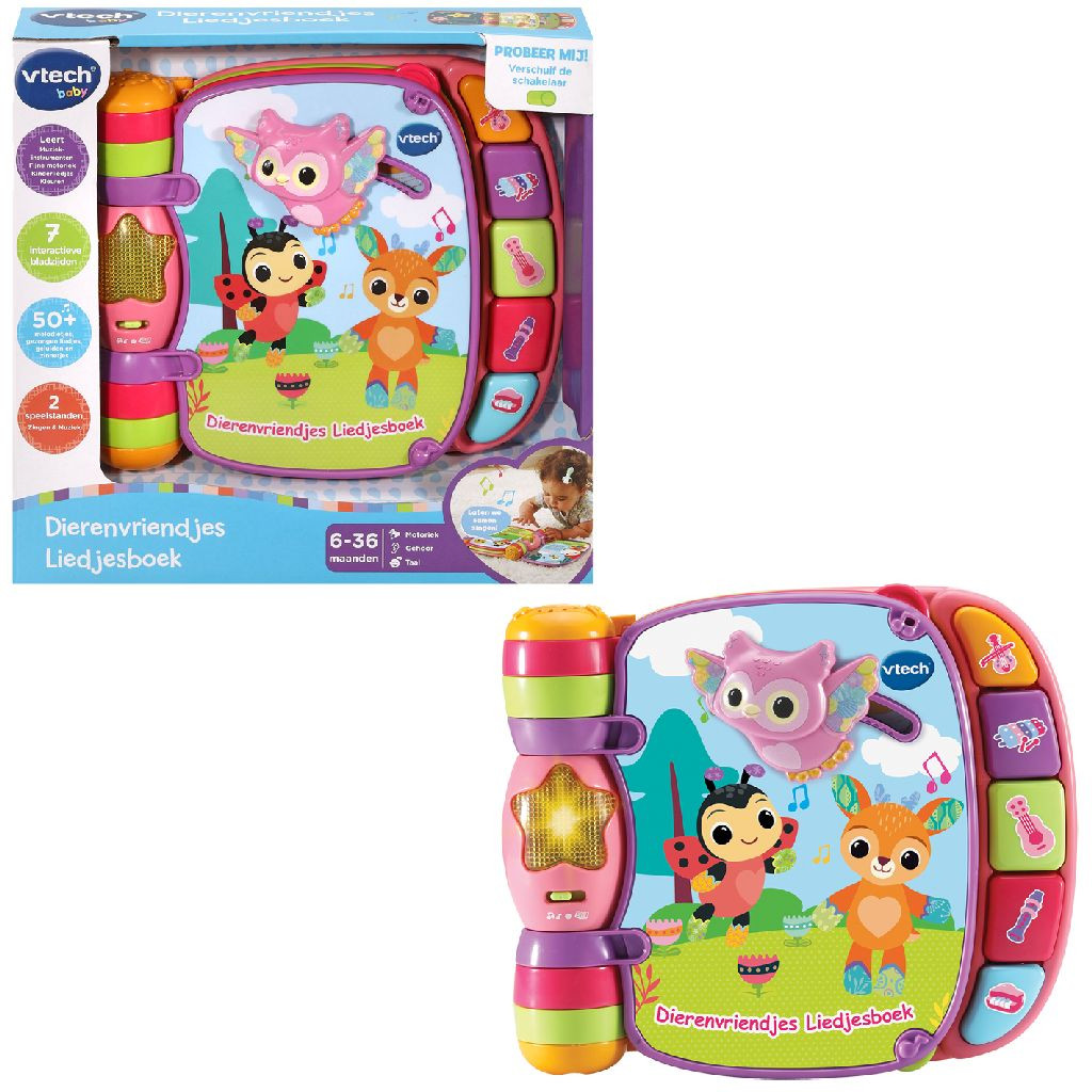 Vtech Baby Dierenvriendjes Liedjesboek - Roze
