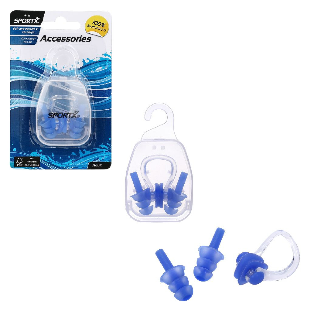SportX Adult Neusclip met Oordoppen