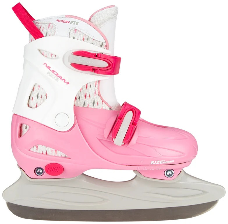 Nijdam Kunstschaats Candy Girl - Verstelbaar - Hardboot - Maat 27-30 - Roze / Fuchsia