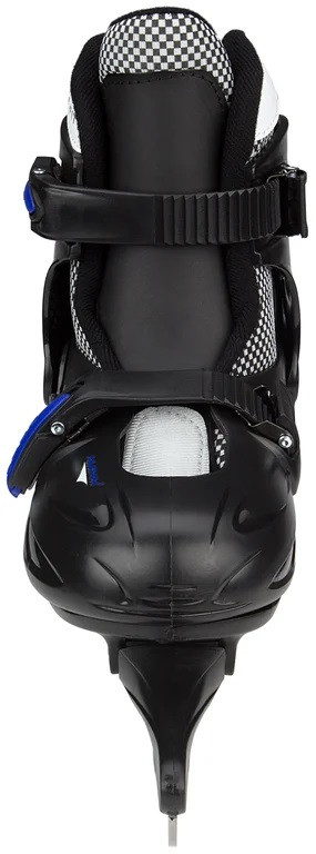 Nijdam IJshockeyschaats Coolblue - Junior - Verstelbaar - Hardboot - Zwart / Blauw - Maat 30-33