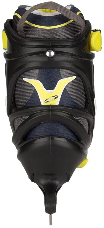 Nijdam IJshockeyschaats Thunder - Semi-Softboot - Verstelbaar - Zwart / Geel - Maat 34-37