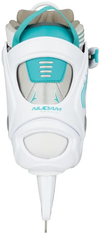 Nijdam IJshockeyschaats Joly Janet - Semi-Softboot - Wit / Blauw / Zilver - Maat 38