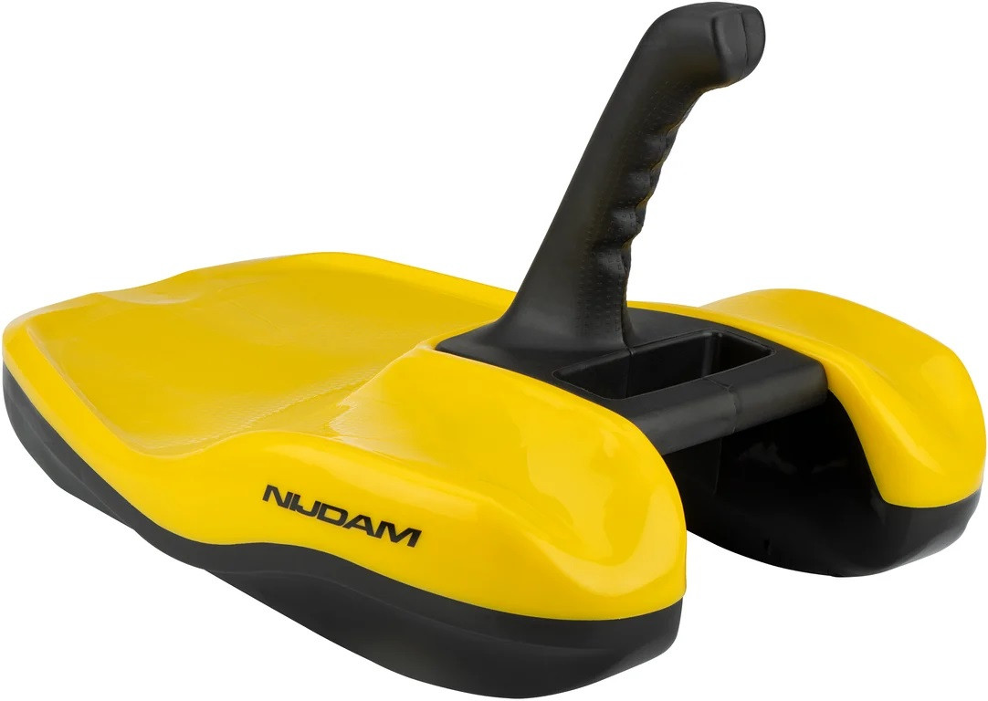 Nijdam Snowhoover - Hilltop Hoover - Geell met stuurknuppel - anatomisch gevormde zitslede