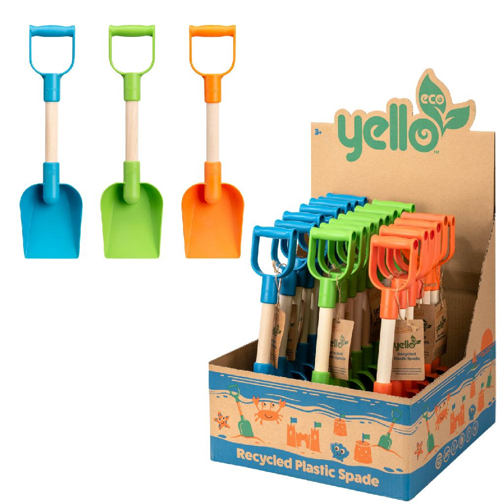 Yello Eco Recycled Plastic Strandschep - 35 cm - Assortiment - Prijs per Stuk