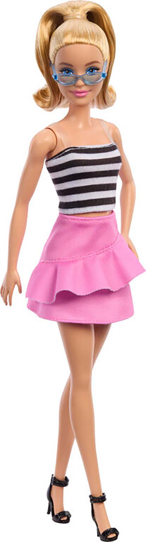 Barbie Fashionistas - Modepop - Gestreept shirt en zonnebril - HRH11