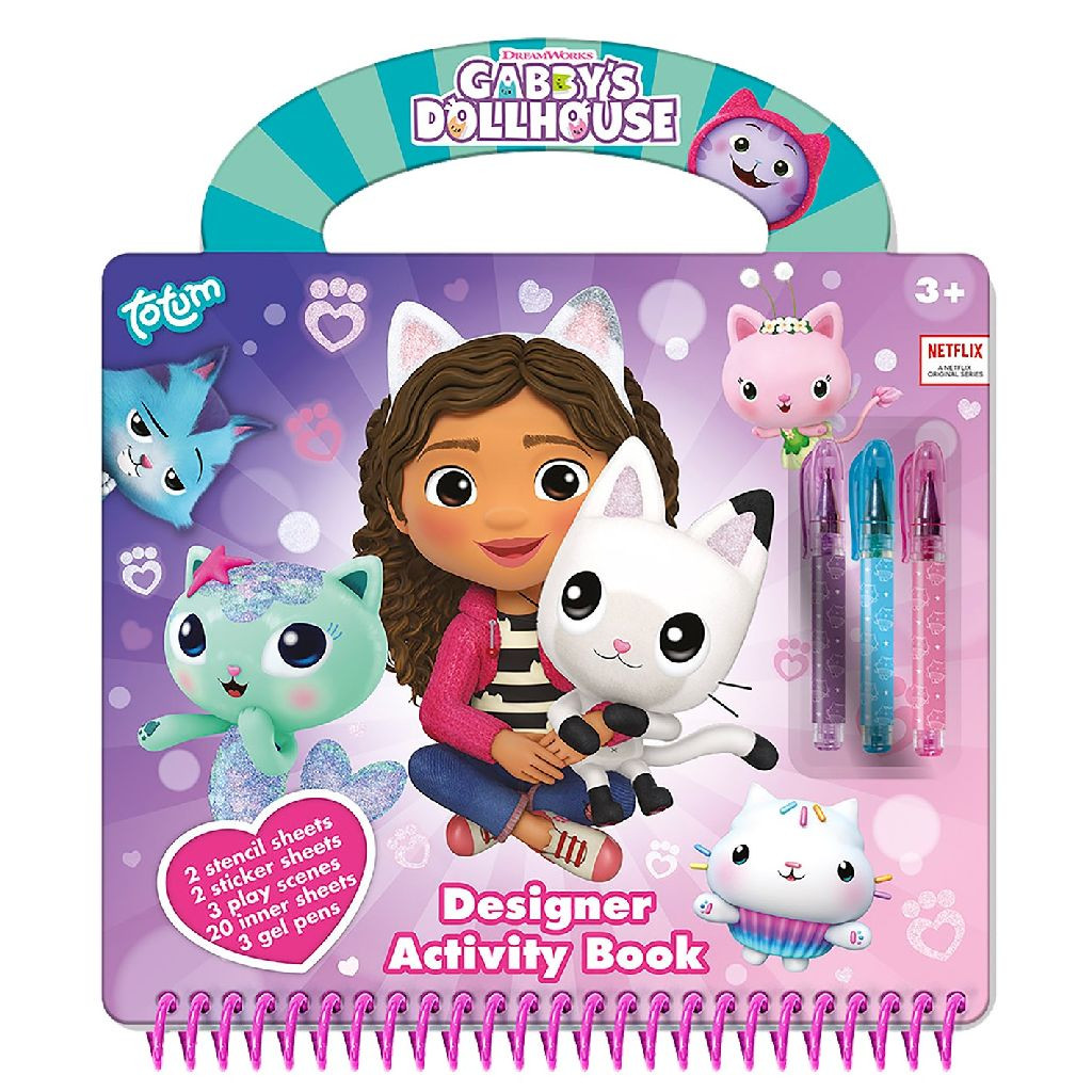 Gabby's Dollhouse Designer Teken- Activiteitenboek - met pennen stickers en sjablonen