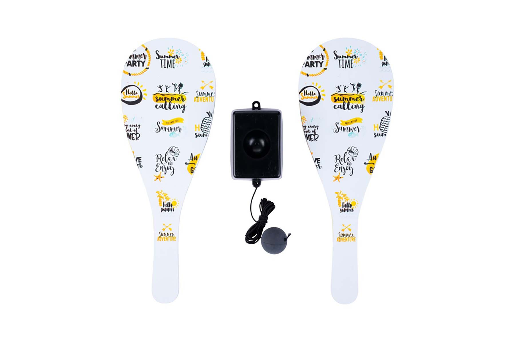 Jokari met zomerprint - met Basis en Rubber bal