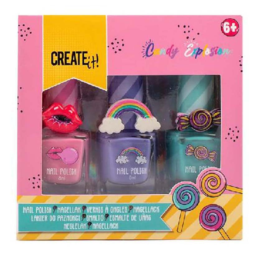 Create It! Candy Nagellak met Ringen - Roze