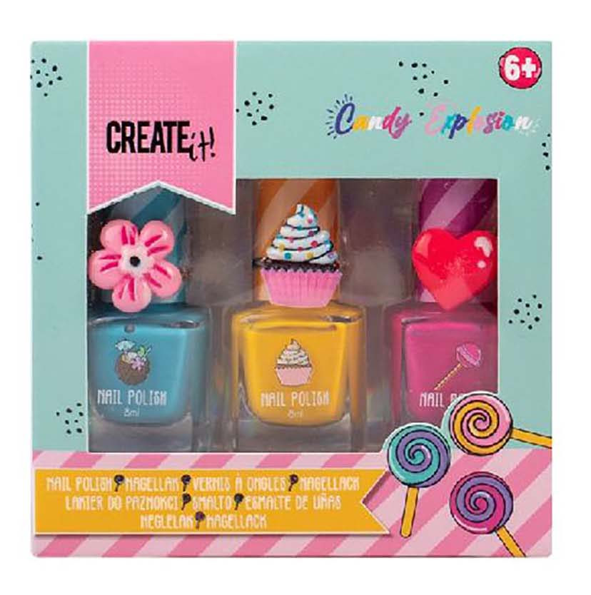 Create It! Candy Nagellak met Ringen - Blauw
