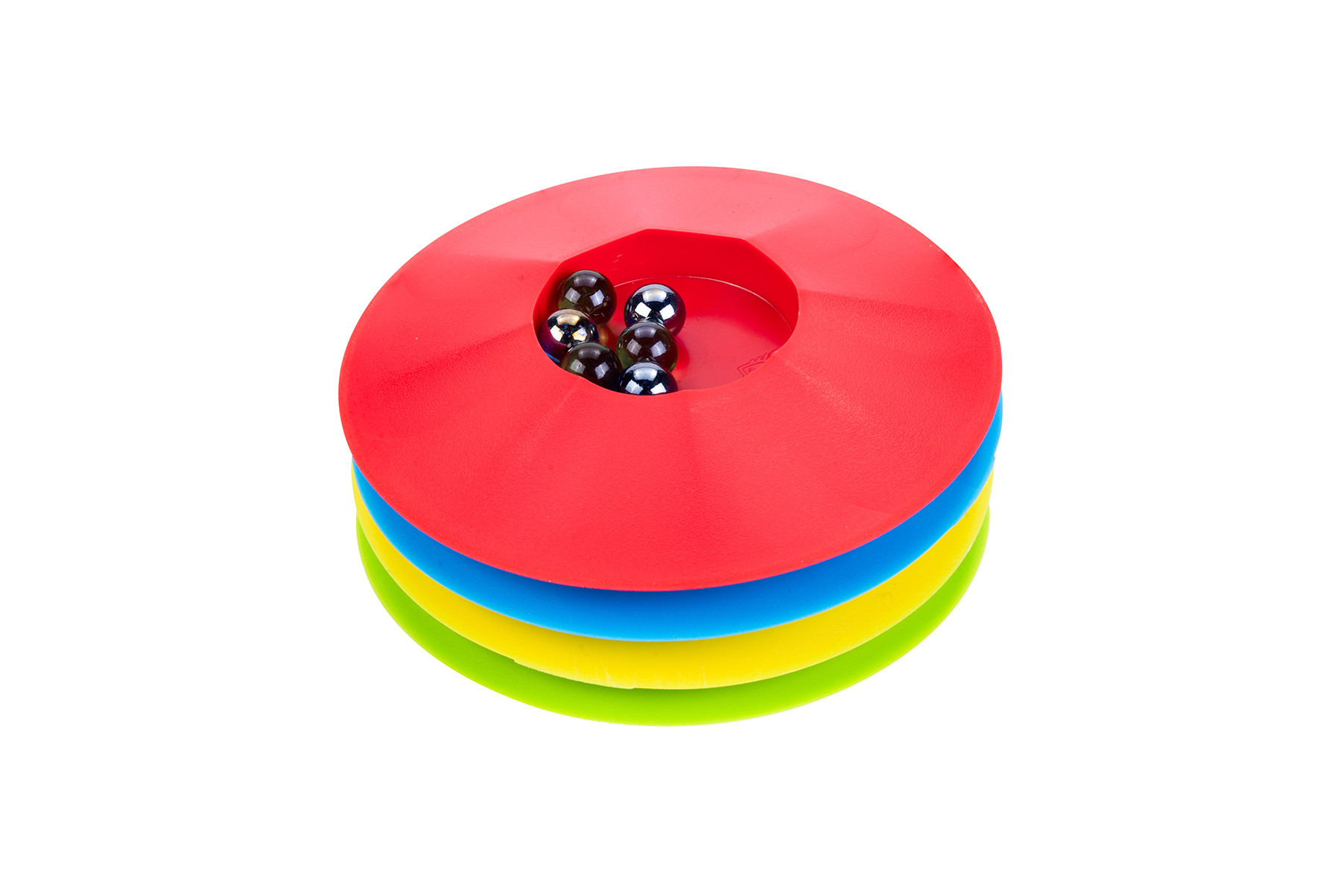 Knikkerpot met Knikkers - 17 cm - In 4 kleuren - Assortiment - Prijs per Stuk