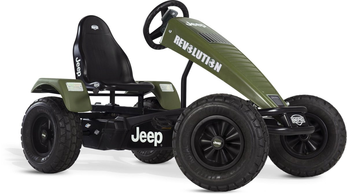 BERG Skelter XXL E-BFR-3 - Jeep® Revolution Pedal Go-Kart - Elektrische Skelter - Groen