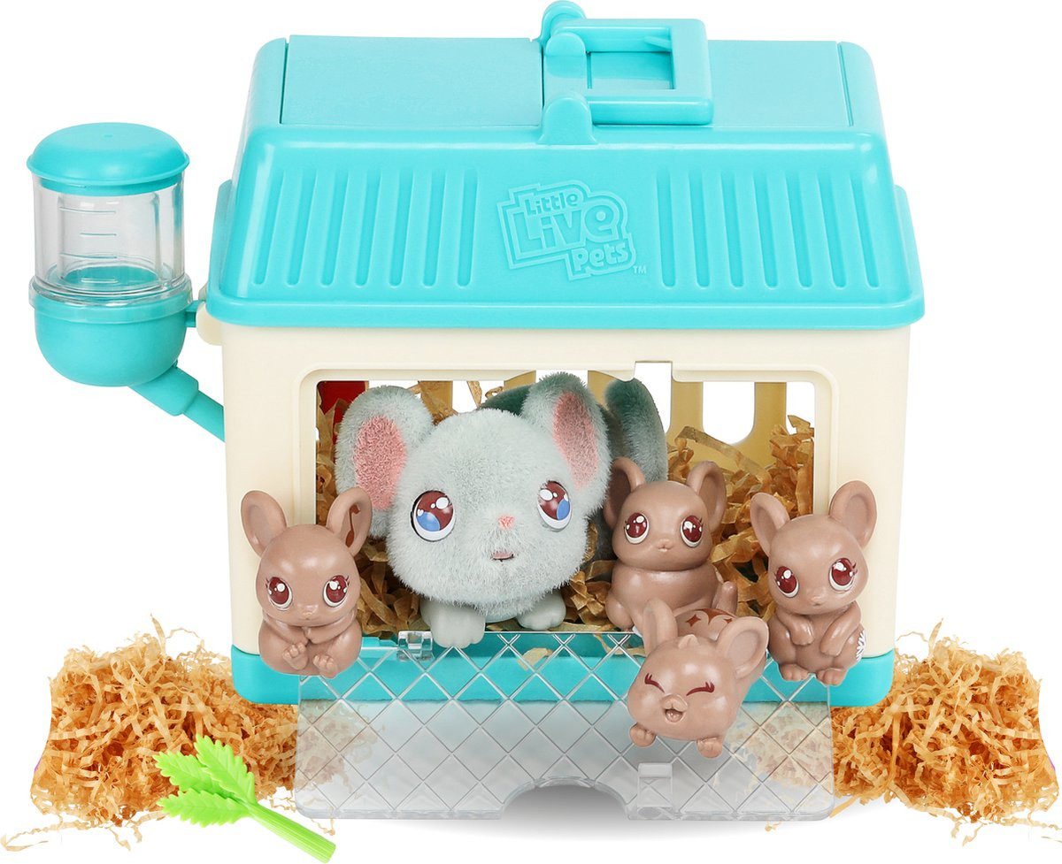 Little Live Pets - Mama Surprise Mini - Mama Muisje krijgt Baby's - Blauw